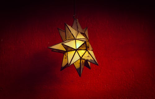 Free stock photo of lamp, red, star