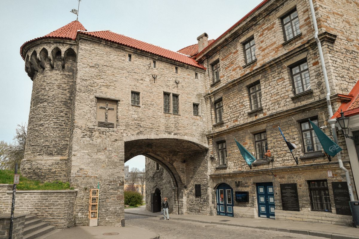 The Great Coast Gate in Tallinn with its massive artillery tower