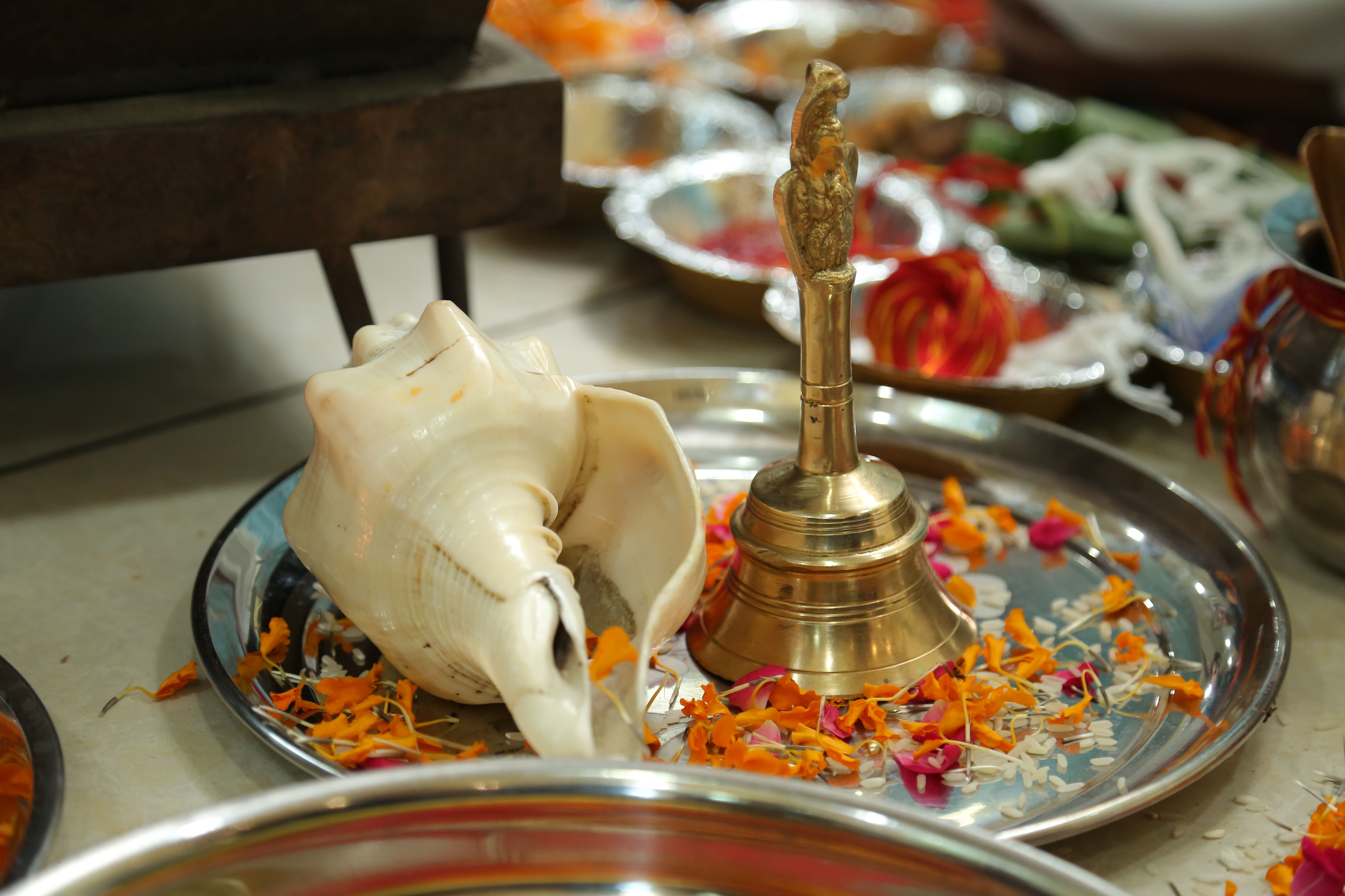 Traditional Indian Ritual Items on Display · Free Stock Photo