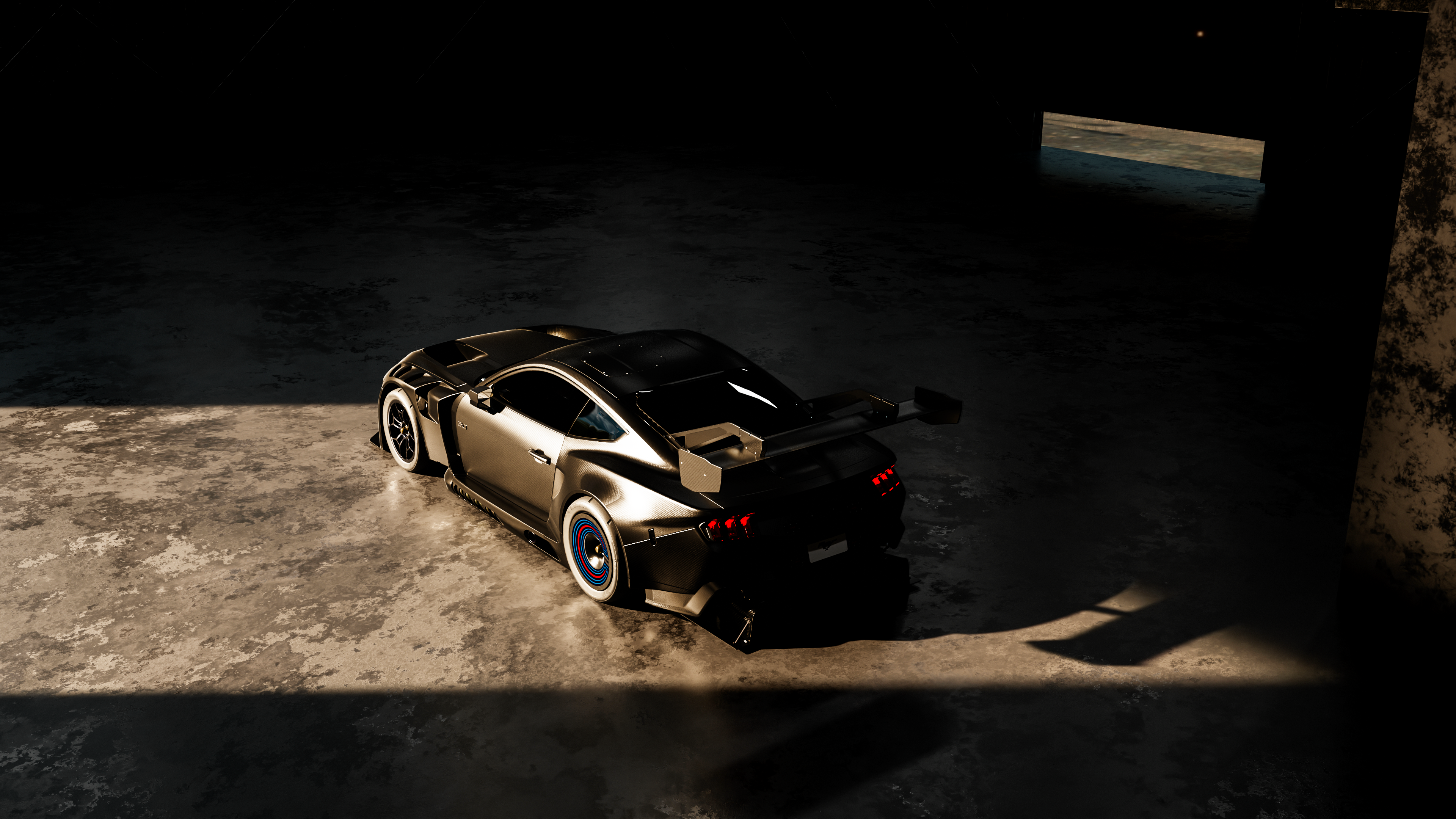Sleek Modern Car in Dimly Lit Garage · Free Stock Photo