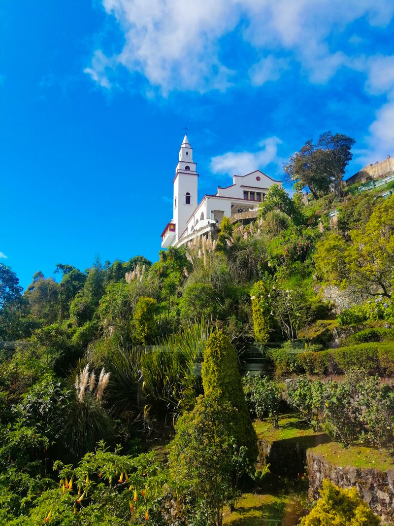 Scenic view of the Monserrate sanctuary above Bogota