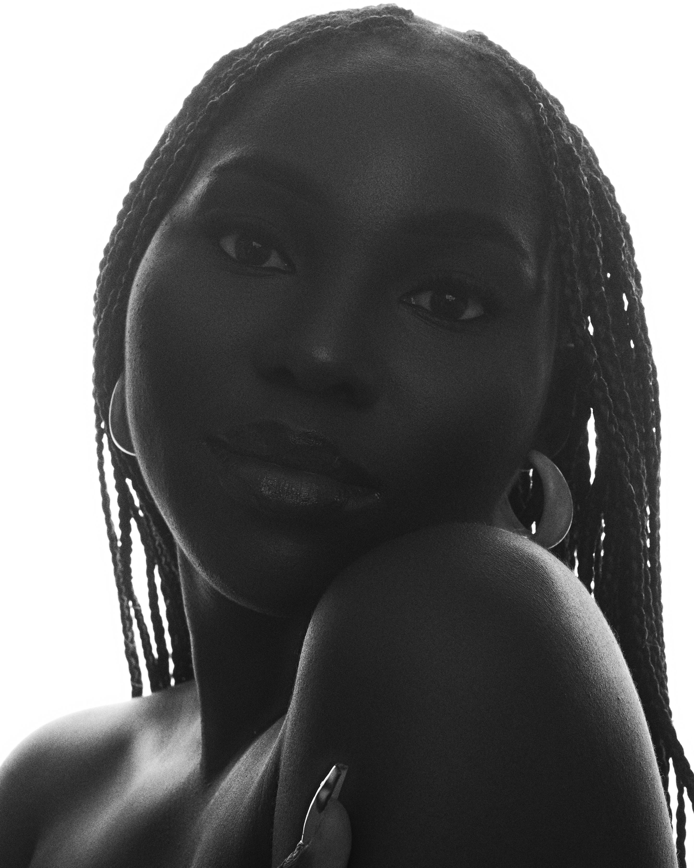 Elegant Black and White Portrait of a Young Woman · Free Stock Photo