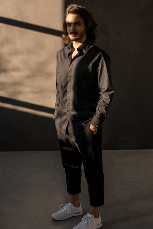 Photo Of Man Wearing Black Dress Shirt