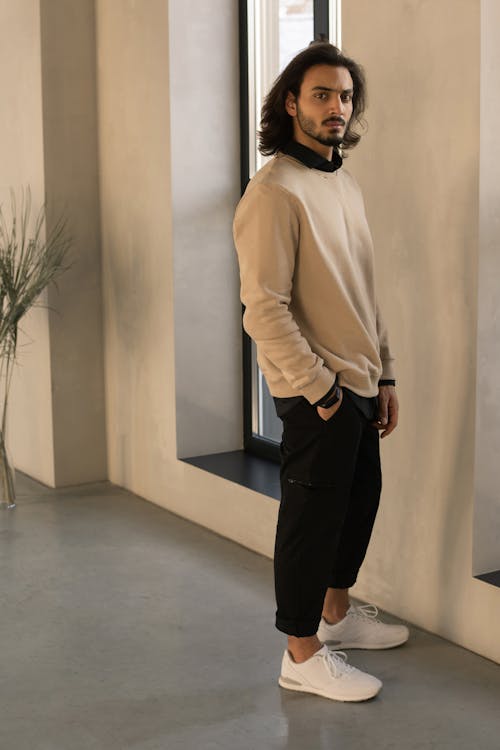 Photo Of Man Wearing Beige Sweater