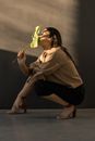 Woman Holding Green Leaf