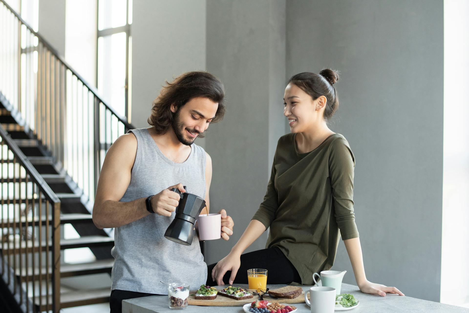 Couple Having Breakfast