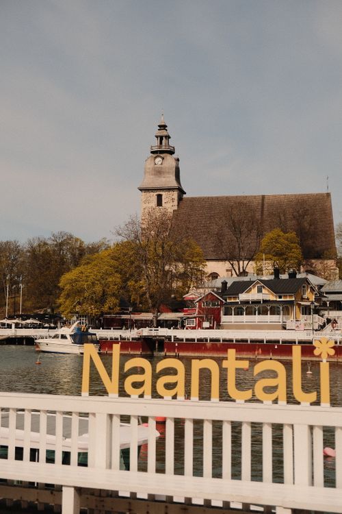 Naantali Scenic View of Waterfront and Church in Naantali, Finland · Free Stock ...