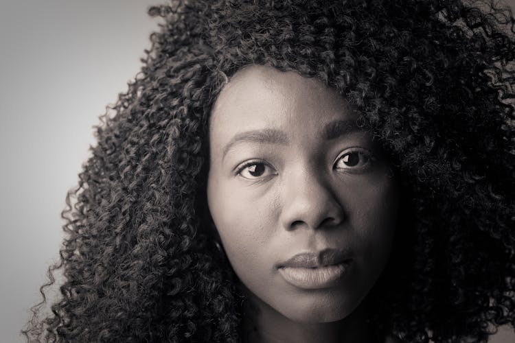 Girl With Black Curly Hair