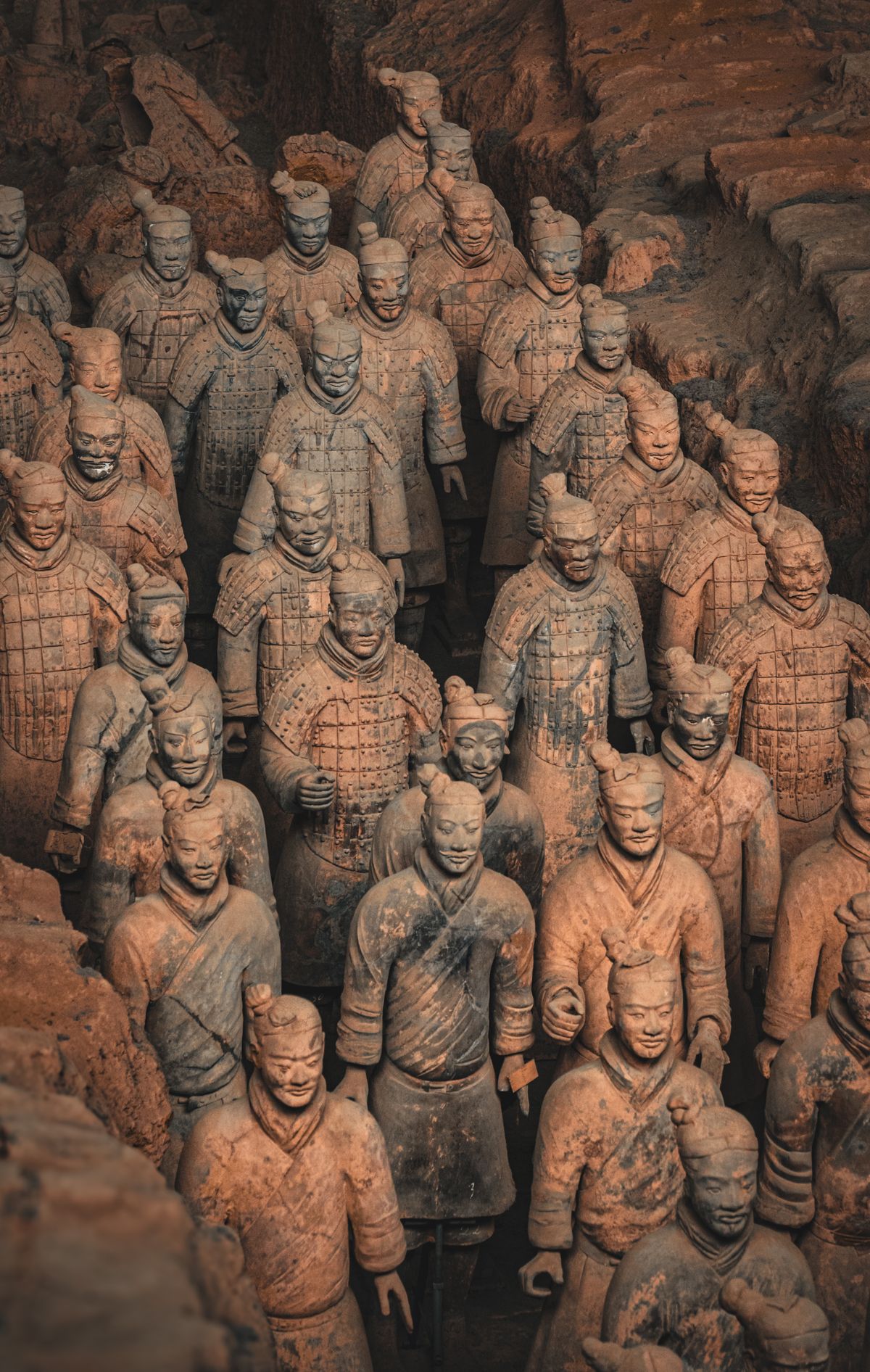 秦始皇帝陵の兵馬俑のイメージ