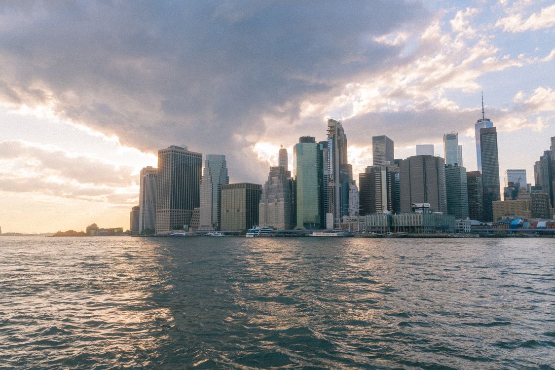 Dramatic New York City Skyline at Sunset · Free Stock Photo