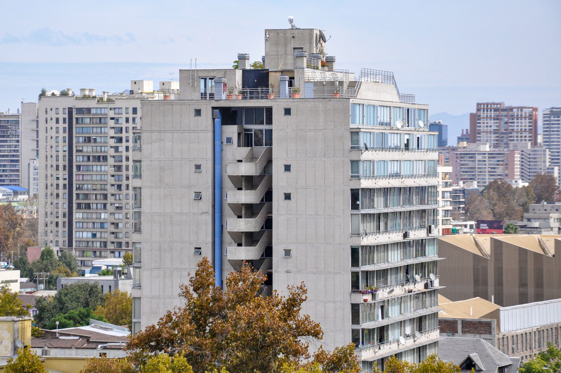 Modern residential buildings in Santiago