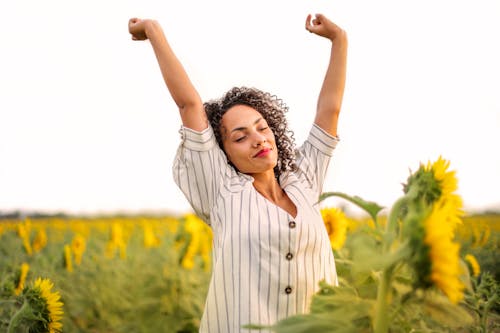 Free Photo Of Woman Putting Her Hands Up Stock Photo