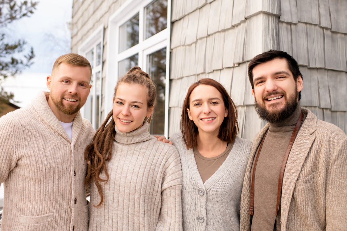 Free Group Of People Smiling Stock Photo