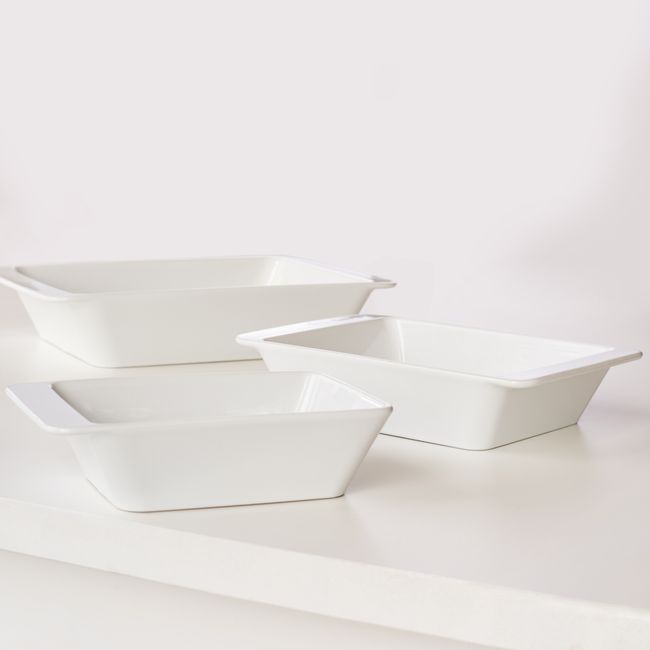 Minimalist White Ceramic Tray Set