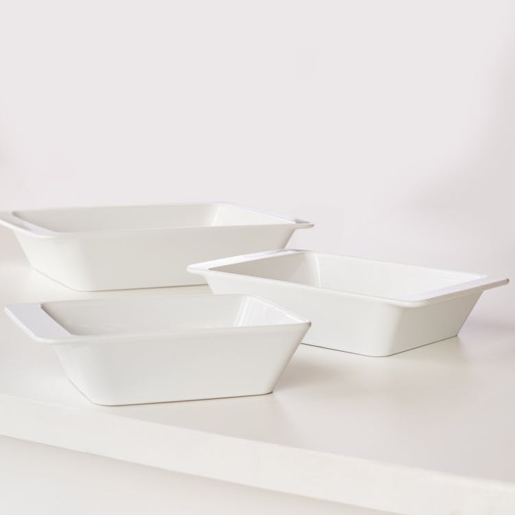 White Ceramic Trays