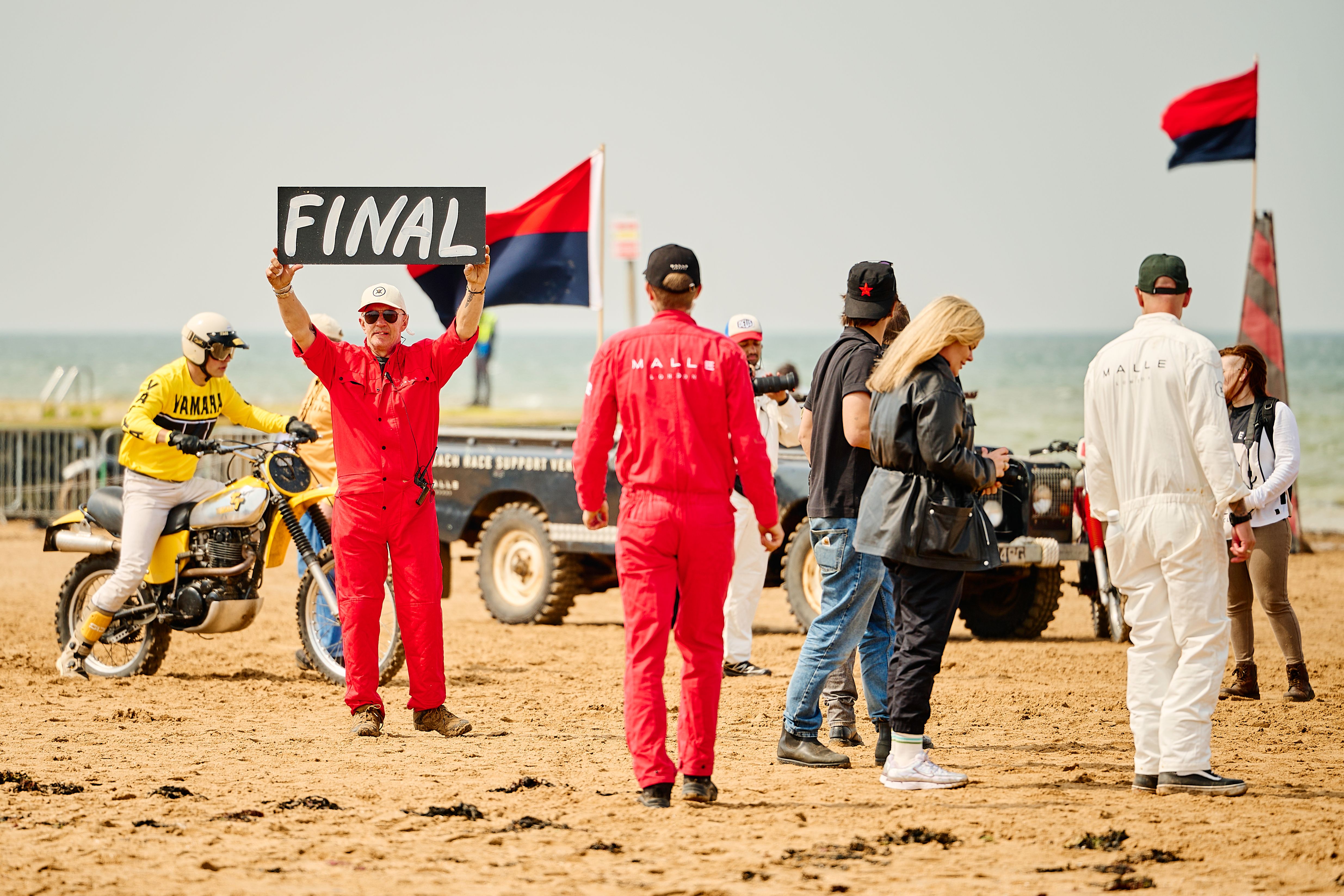 Motorcycle Beach Race Finale in Margate, England