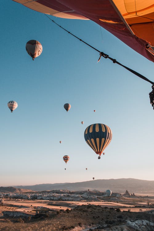 Free Hot Air Balloons on the Sky Stock Photo