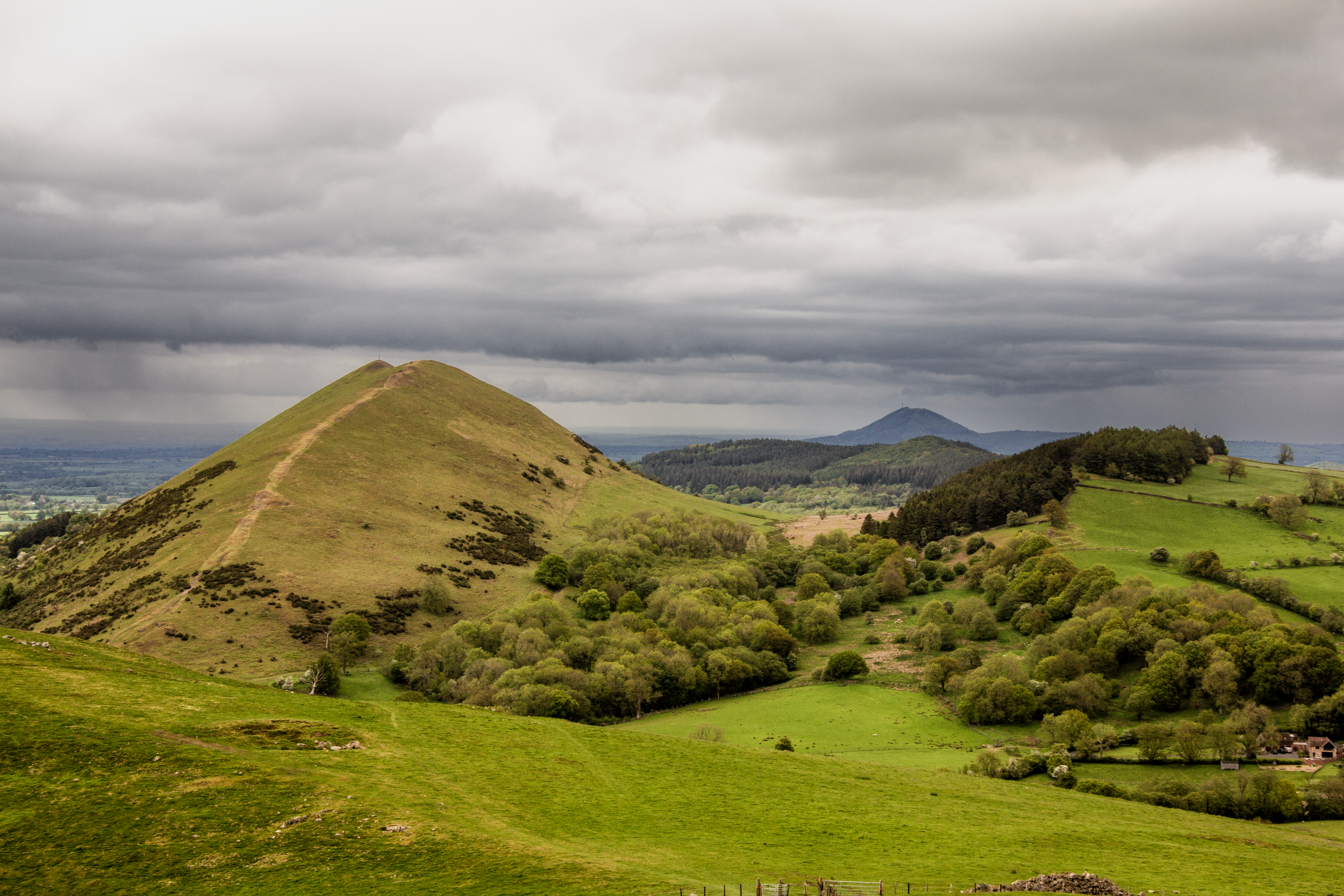 Rolling green hills of the English countryside