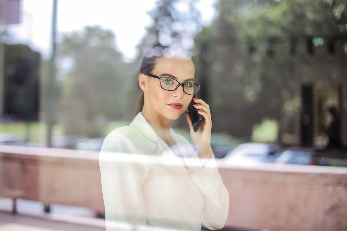 Free Photo Of Woman Wearing Black Eyeglasses Stock Photo