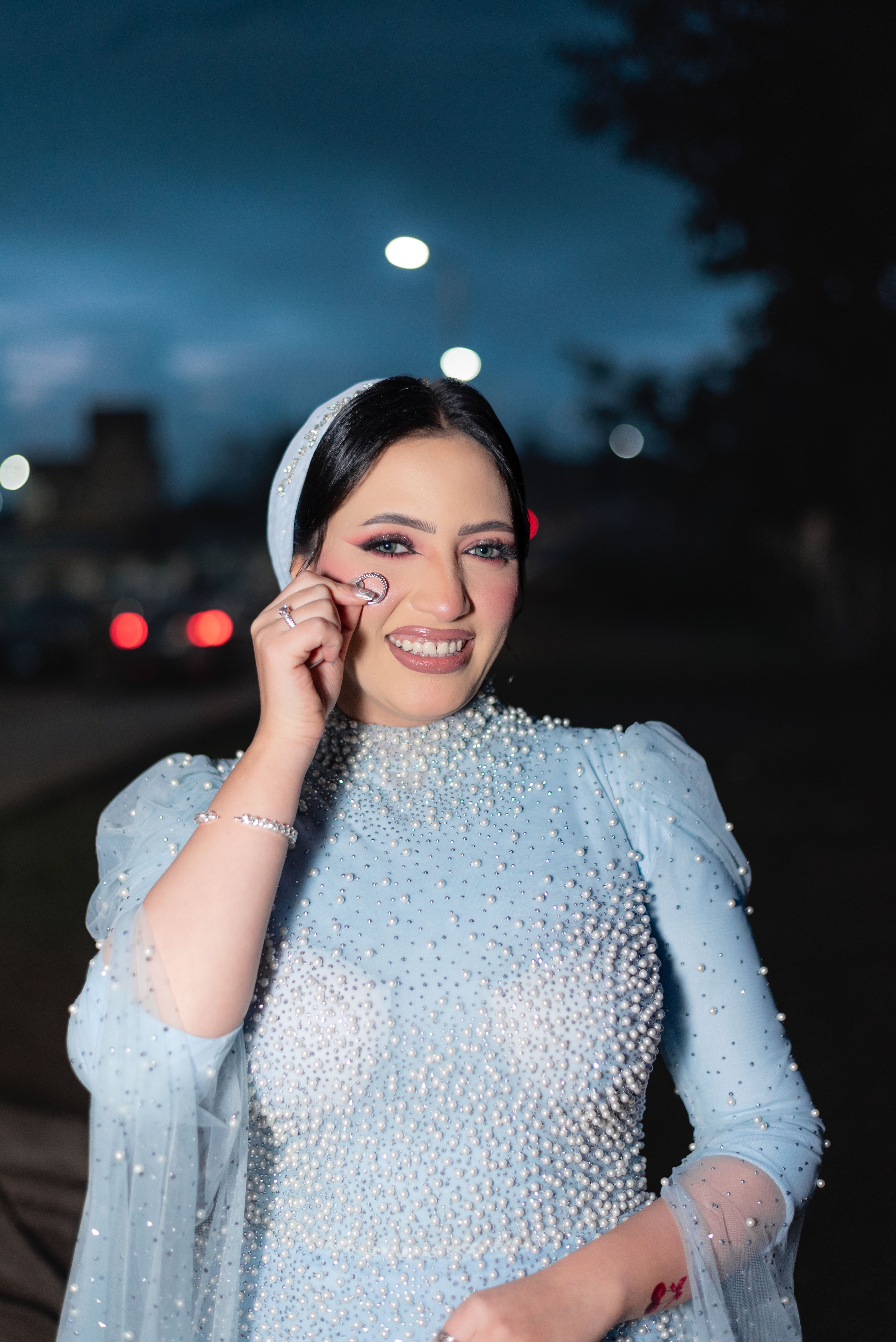 Robe de soirée bleue