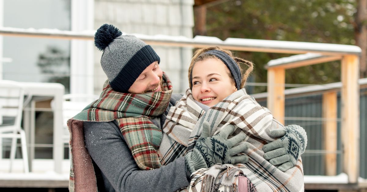 Hugging Coat Man In Gray Coat Hugging Woman Wearing Pink Jacket · Free Stock Photo