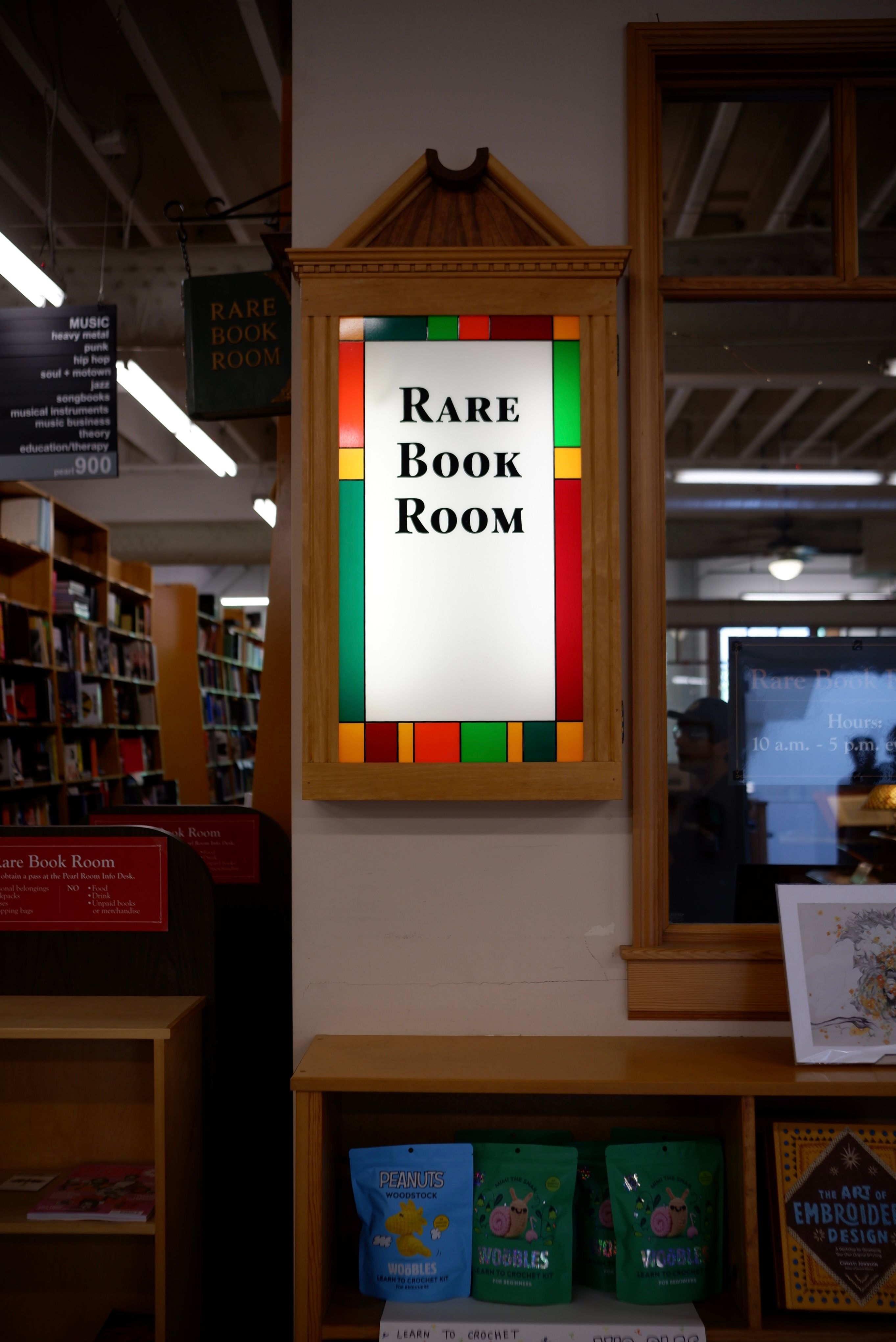 Rare Book Room Sign in Portland Bookstore · Free Stock Photo