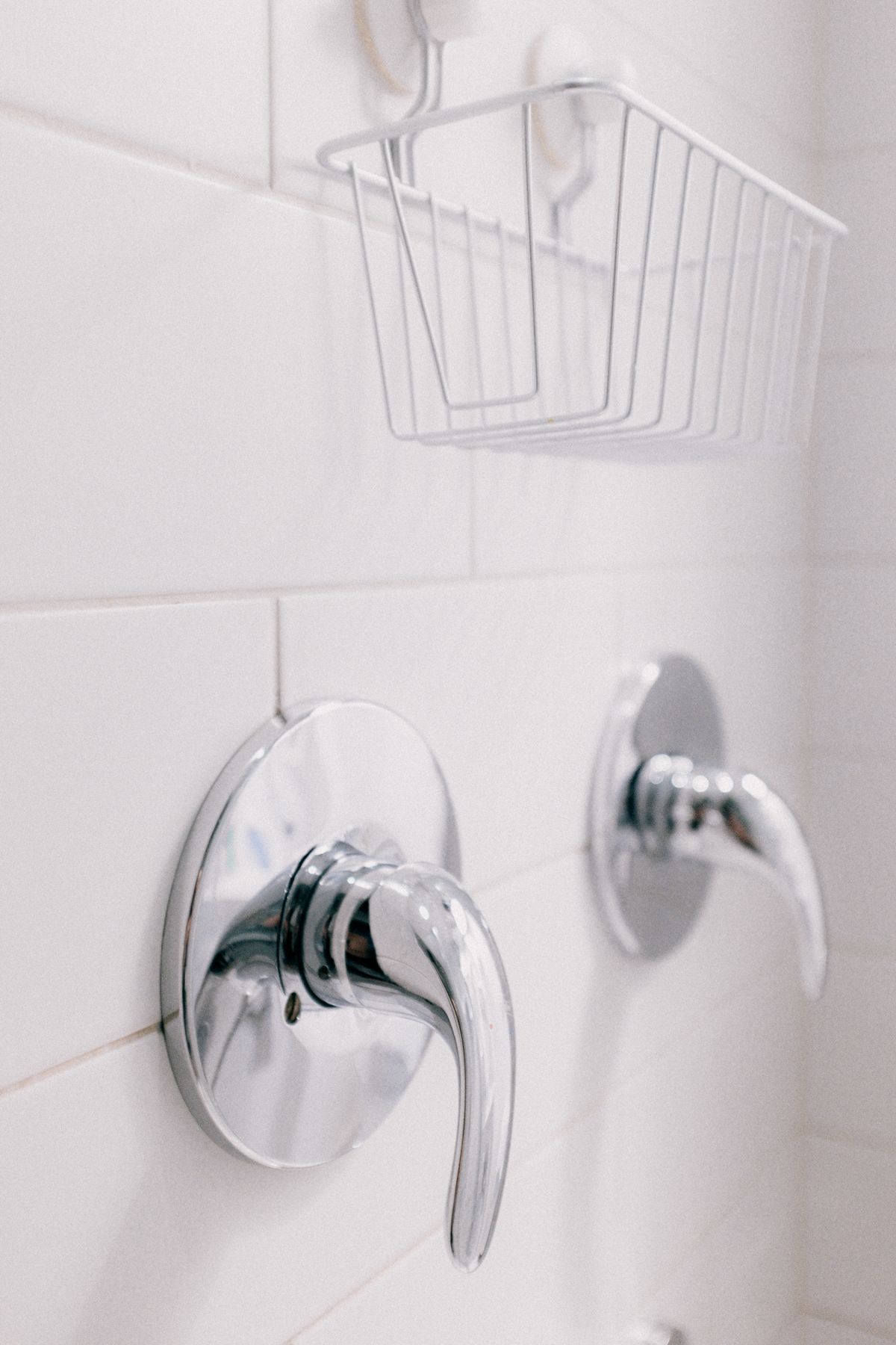 Close-up of modern bathroom fixtures