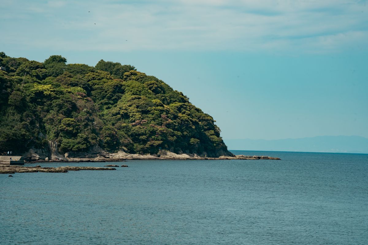 Scenic coastal view in Japan with cliffs meeting the Pacific Ocean