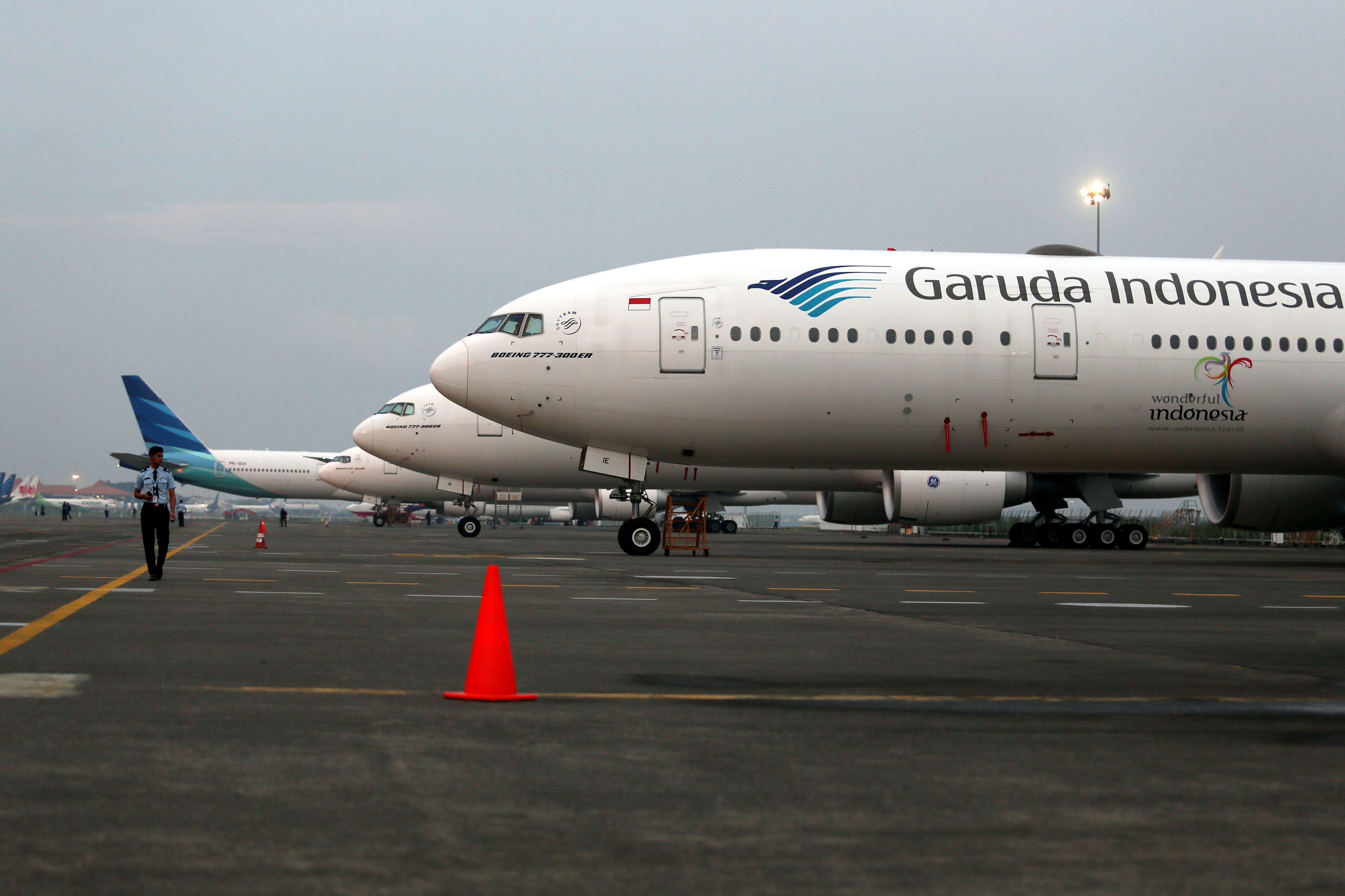 Garuda Indonesia Boeing 777 at Banten Airport