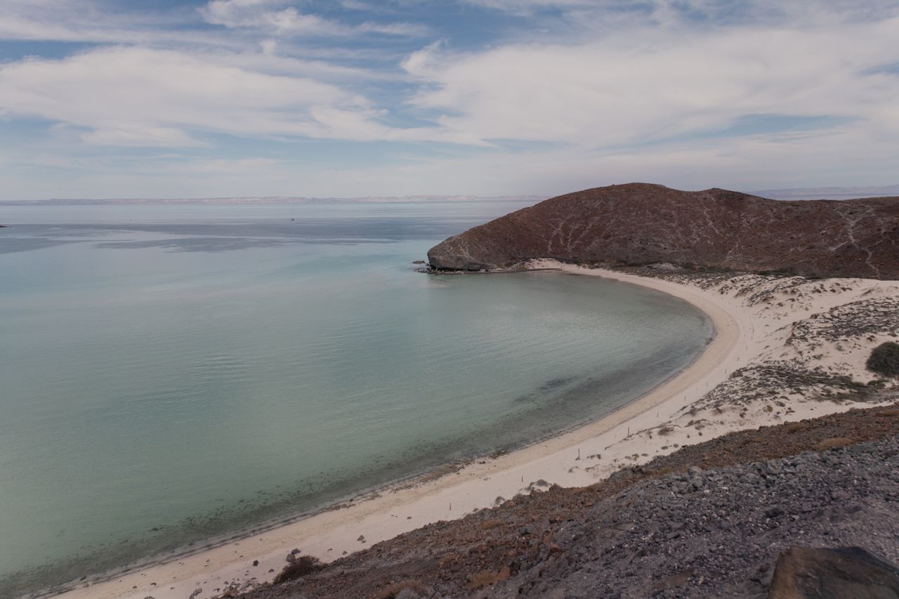 a stunning view of a tranquil beach cove in cabo san lucas baja califo