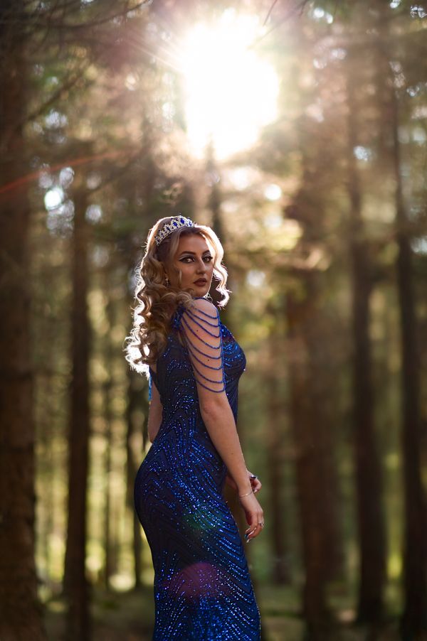Midnight Blue Sequin Gown