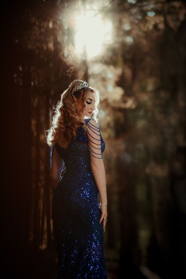 Midnight Blue Sequin Gown