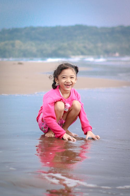 Free Photo Of Girl Beside Beach Stock Photo