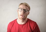 Photo Of Man Wearing Red Shirt