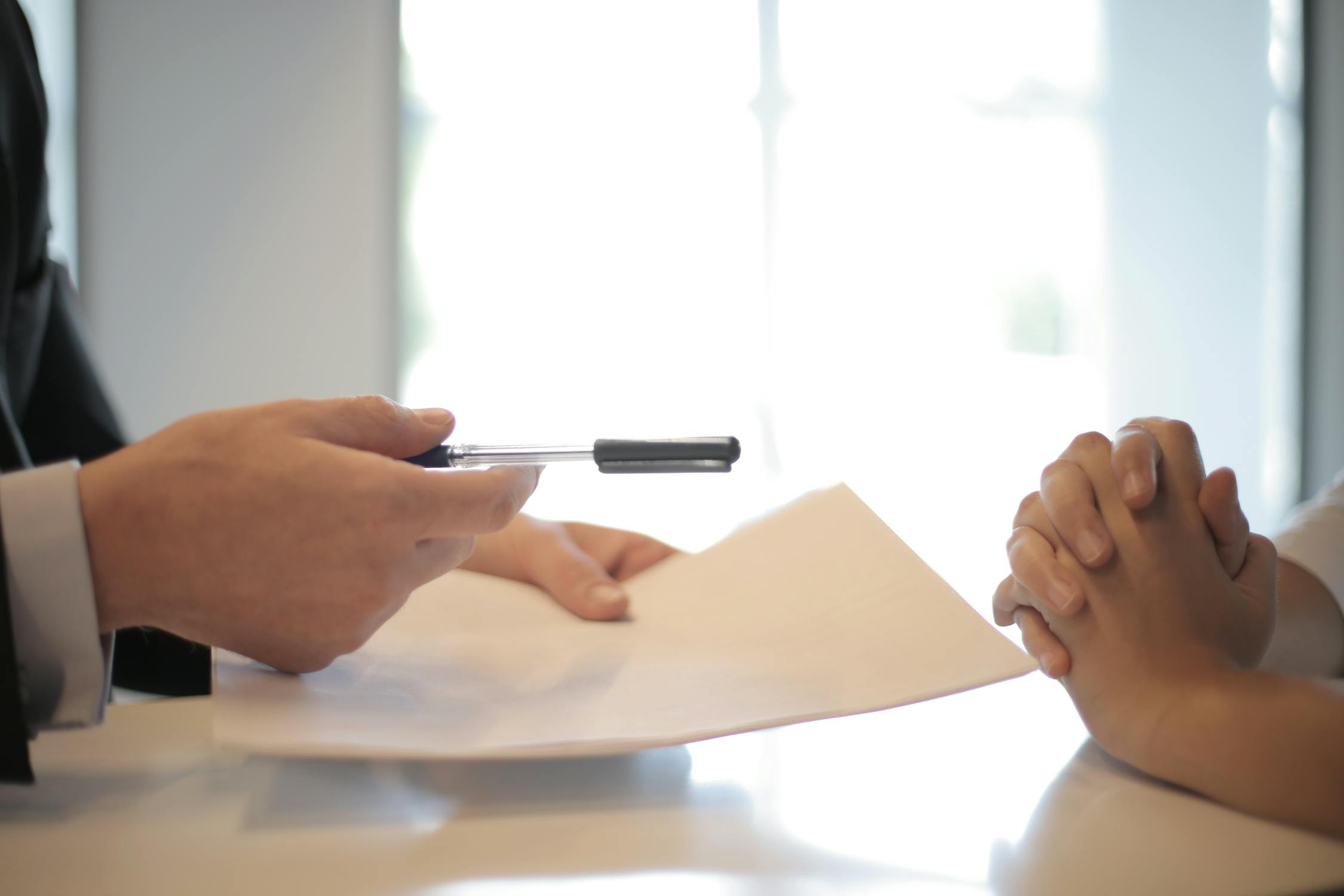 a woman getting her insurance done