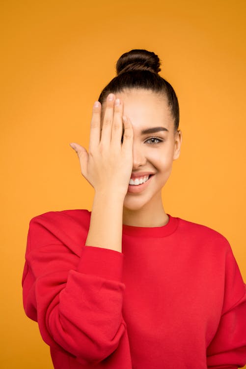 Free Photo of Woman Covering Her Face Stock Photo