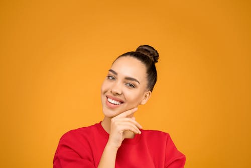 Free Woman in Red Shirt Stock Photo
