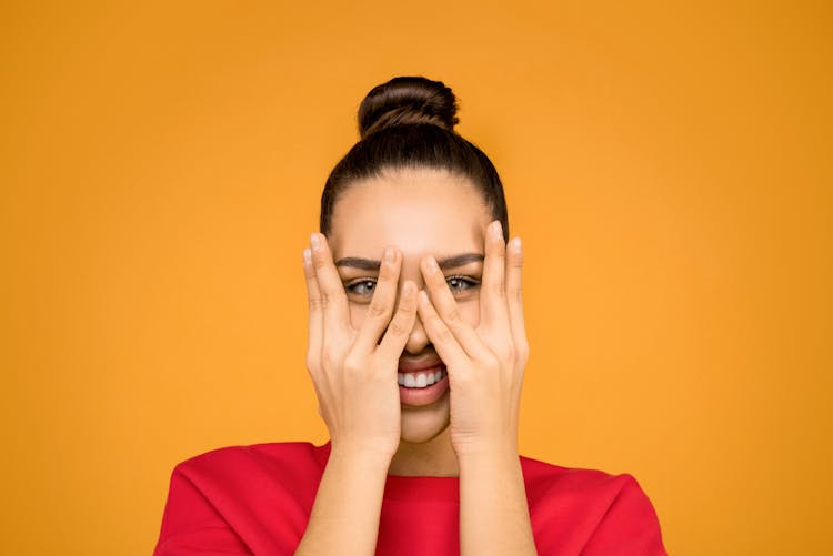 Photo Of Woman Covering Her Face