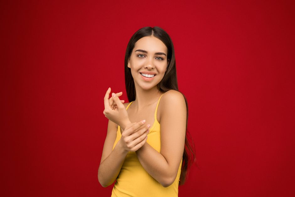 woman feeling great after supplement