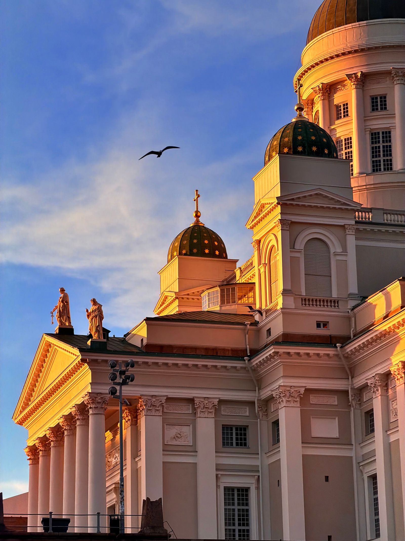 Helsinki Cathedral Senate Square at sunset