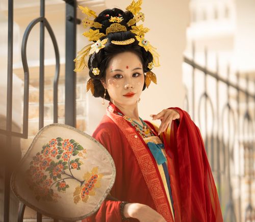 Free A captivating portrait of a woman in traditional Asian attire, exuding grace and cultural richness. Stock Photo