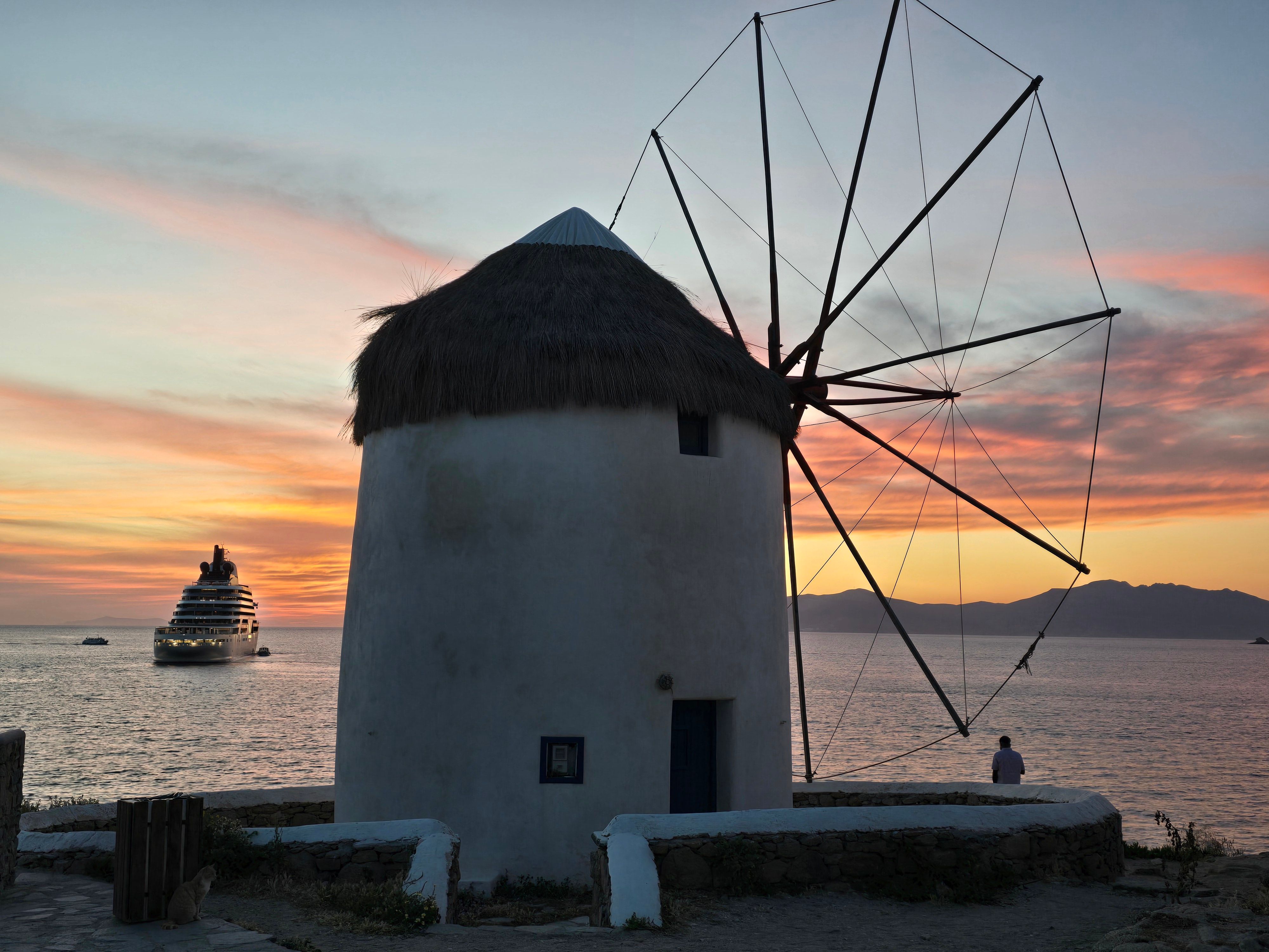 Croisière coucher de soleil vers l'île de Delos