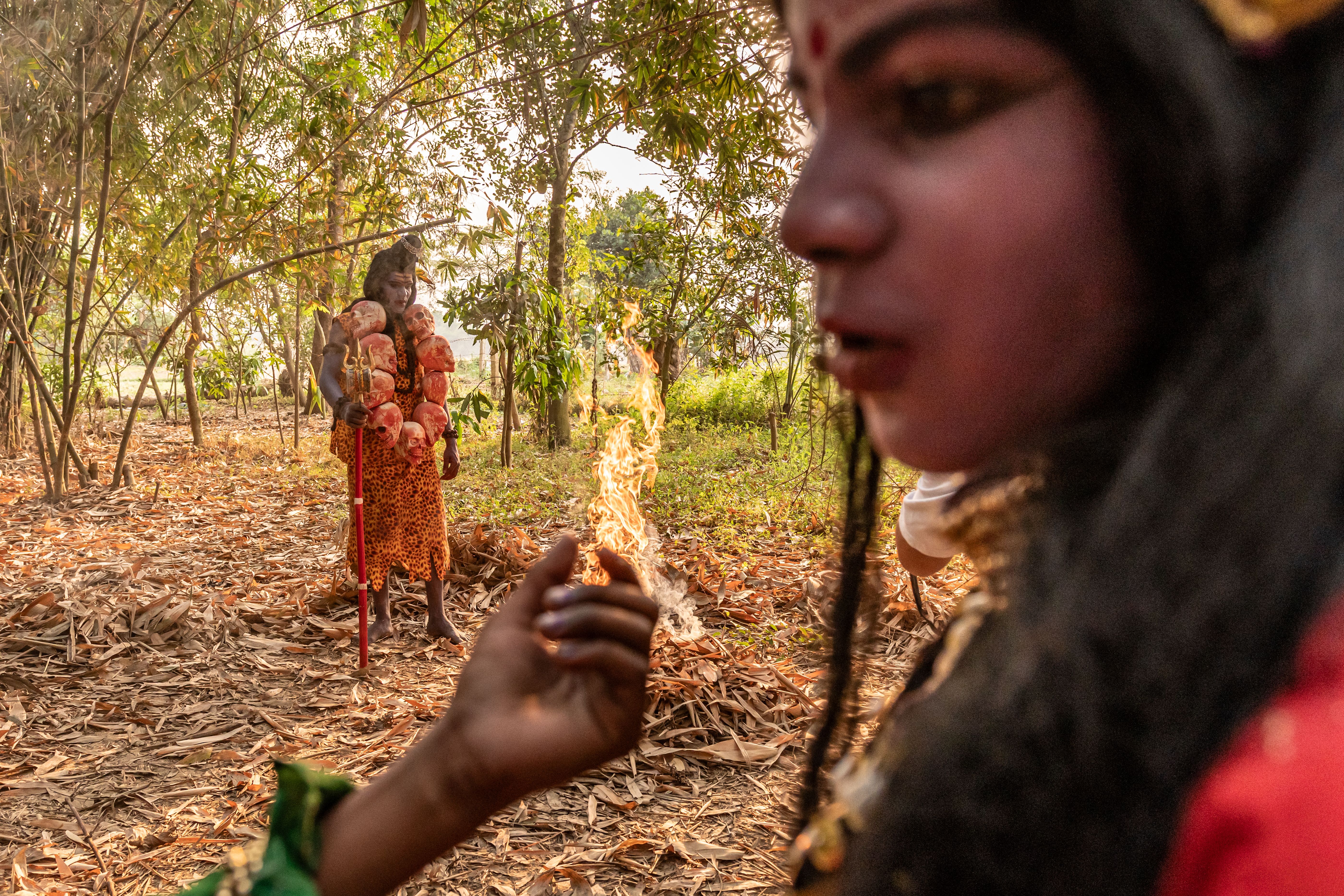 Traditional Ritual Performance in Forest Setting · Free Stock Photo