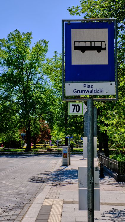 Wroclaw Sign Bus Stop Sign at Plac Grunwaldzki, Wroclaw · Free Stock Photo