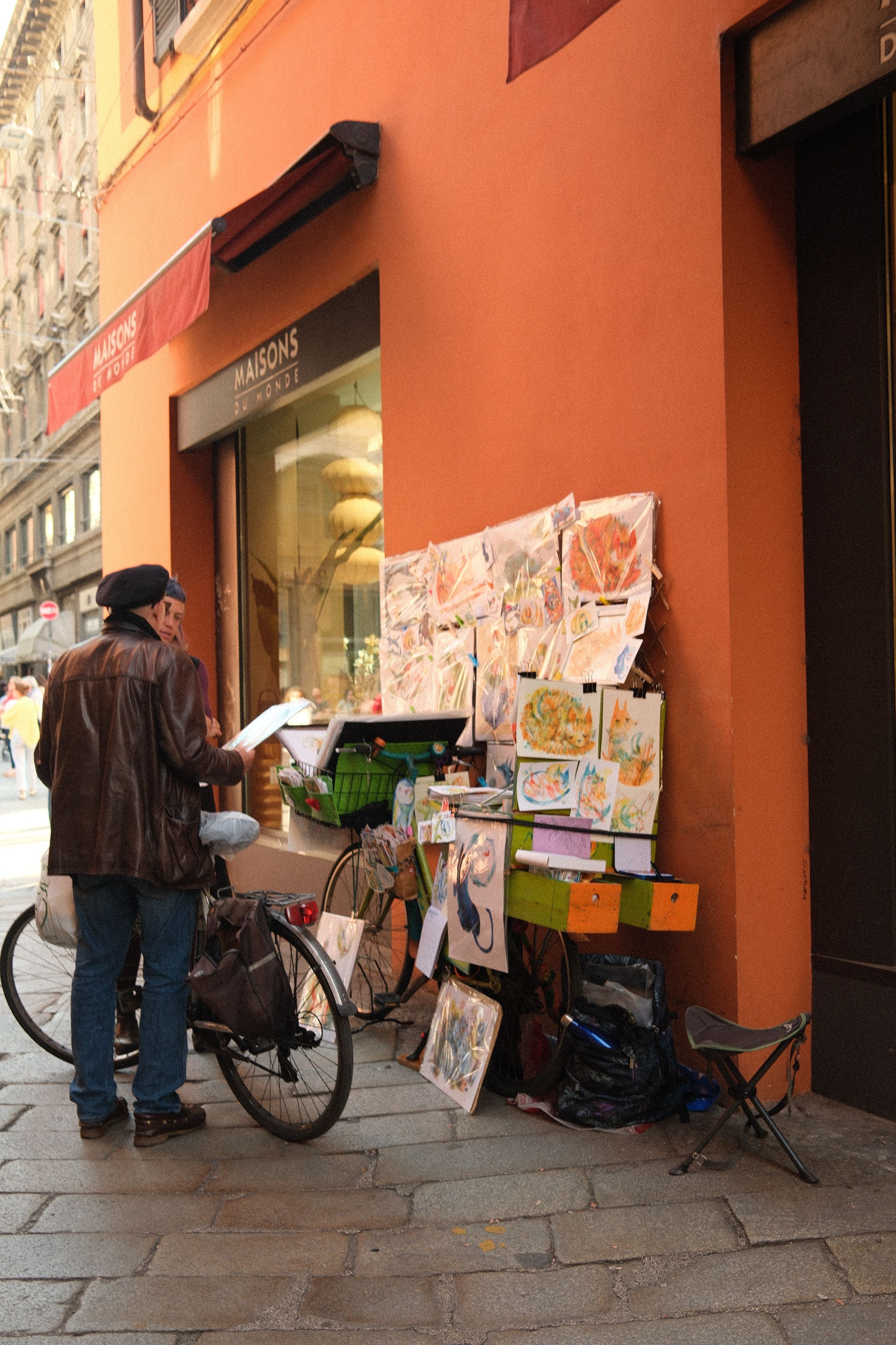 Street Artist Display in Vibrant Urban Setting · Free Stock Photo