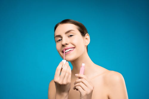 Woman With Pink Lipstick