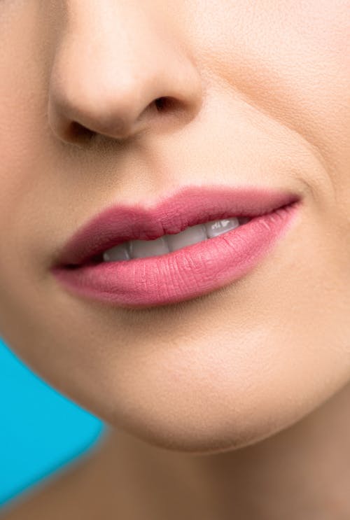 Woman With Pink Lipstick
