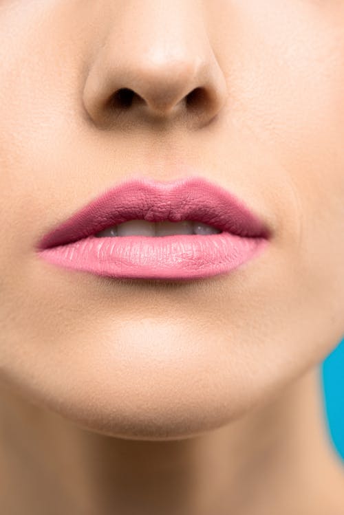 Woman With Pink Lipstick