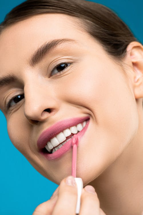 Free Smiling Woman With Pink Lipstick Stock Photo