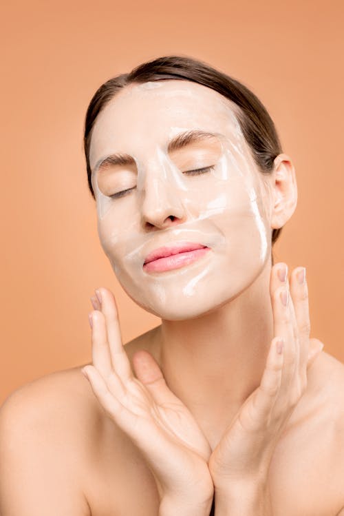 Free Woman With White Face Mask Stock Photo